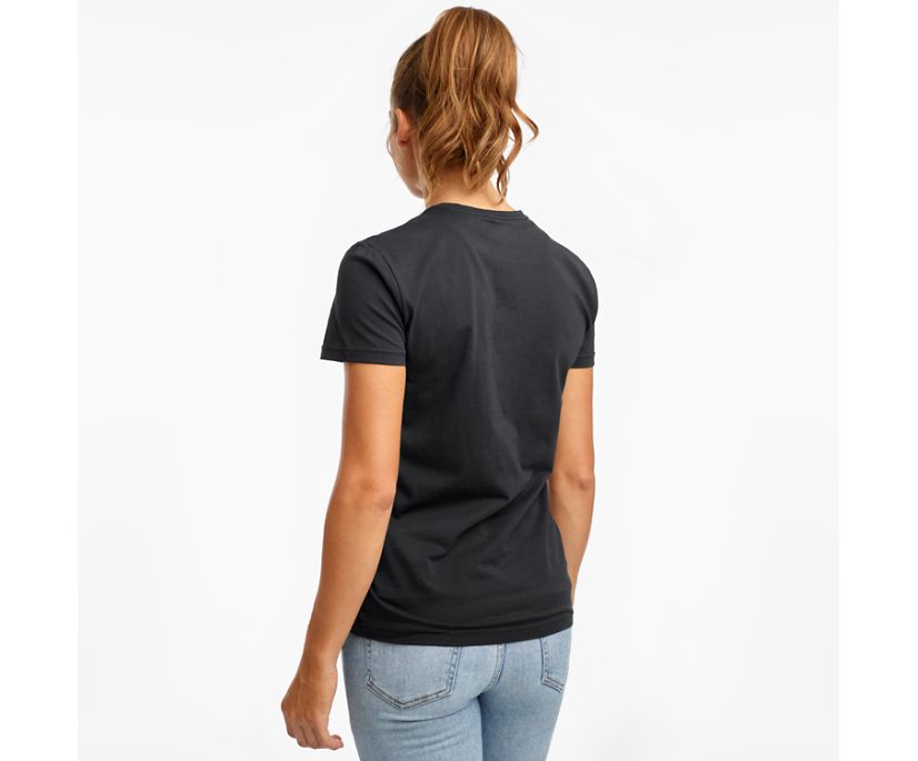 Women's Saucony Rested Short Sleeve Shirts Black | Singapore 292YXFU